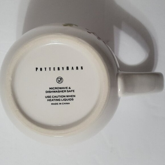 NEW RARE Pottery Barn Set of 4 Forest Gnome Christmas Mugs 22 OZ Stoneware - Picture 7 of 8